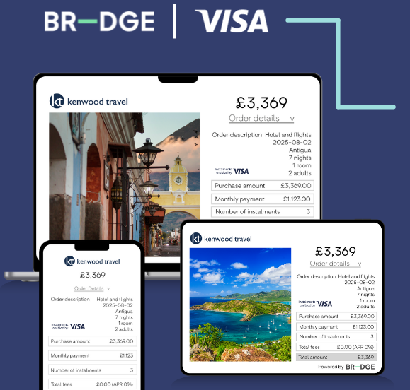 BR-DGE and Visa transform Kenwood Travel's payment system with instalment options